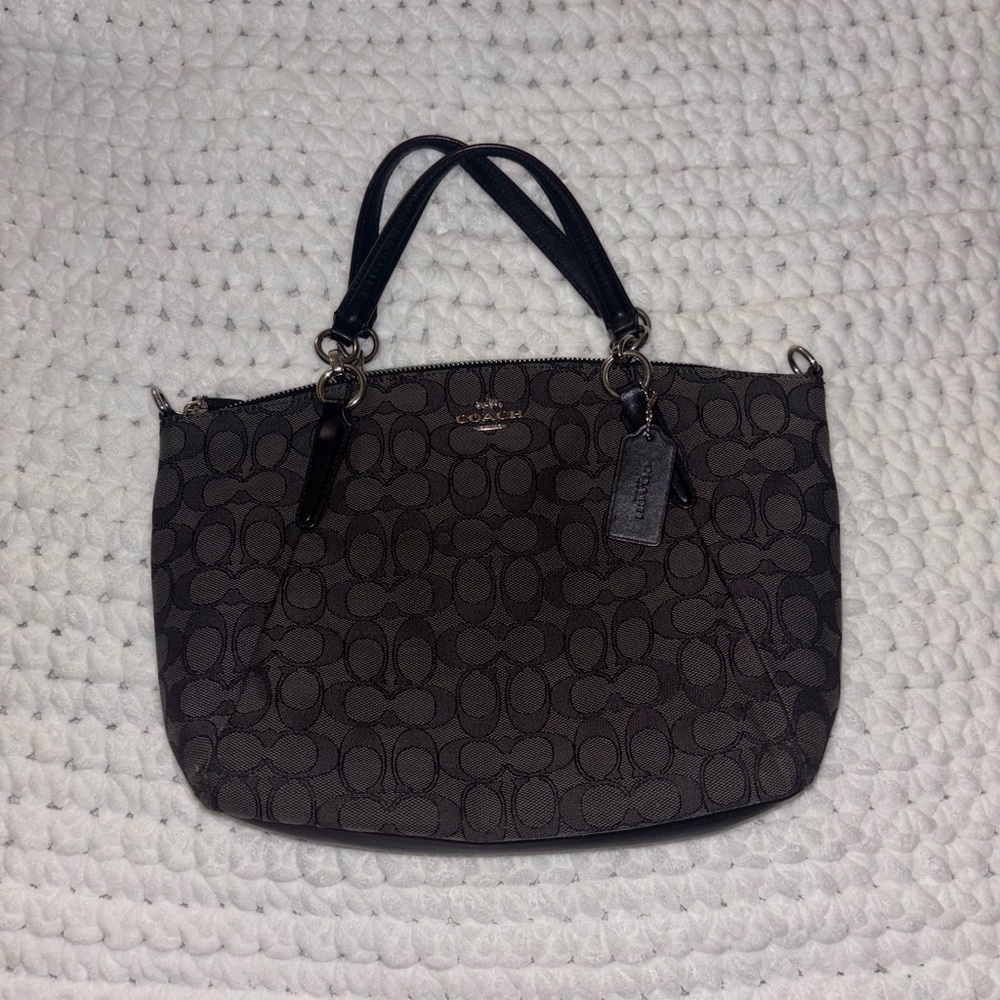Coach Black Signature Shoulder Bag